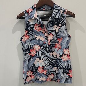 Tommy Bahama Aubrey Delicate Flora IslandZone Sleeveless Polo